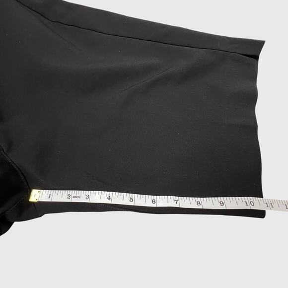 White House Black Market Shorts Bermuda Women Size 14 Black Stretch Mid Rise - Picture 9 of 10